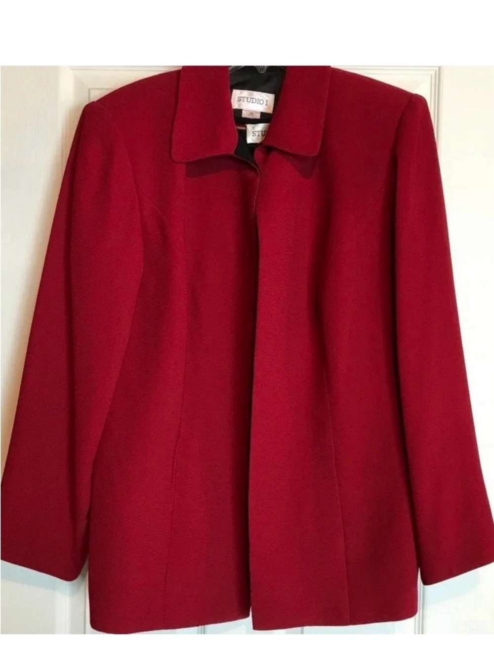 Studio I Women’s Size 16W Red Black Blazer and Top Like New Vintage Y2K